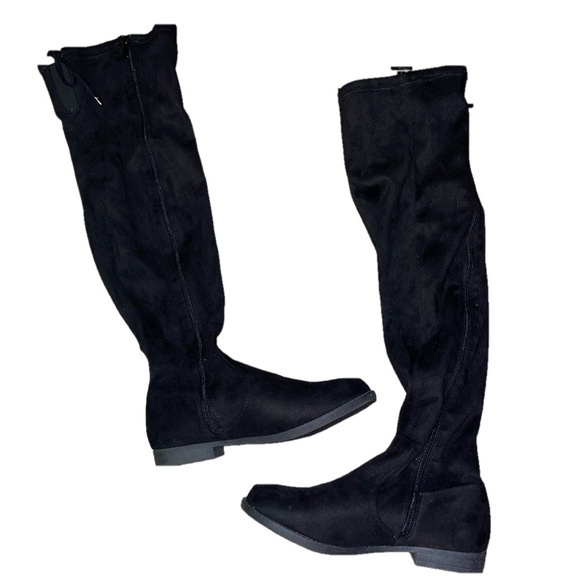 Black Over-the-Knee Women's Boots - Picture 5 of 16
